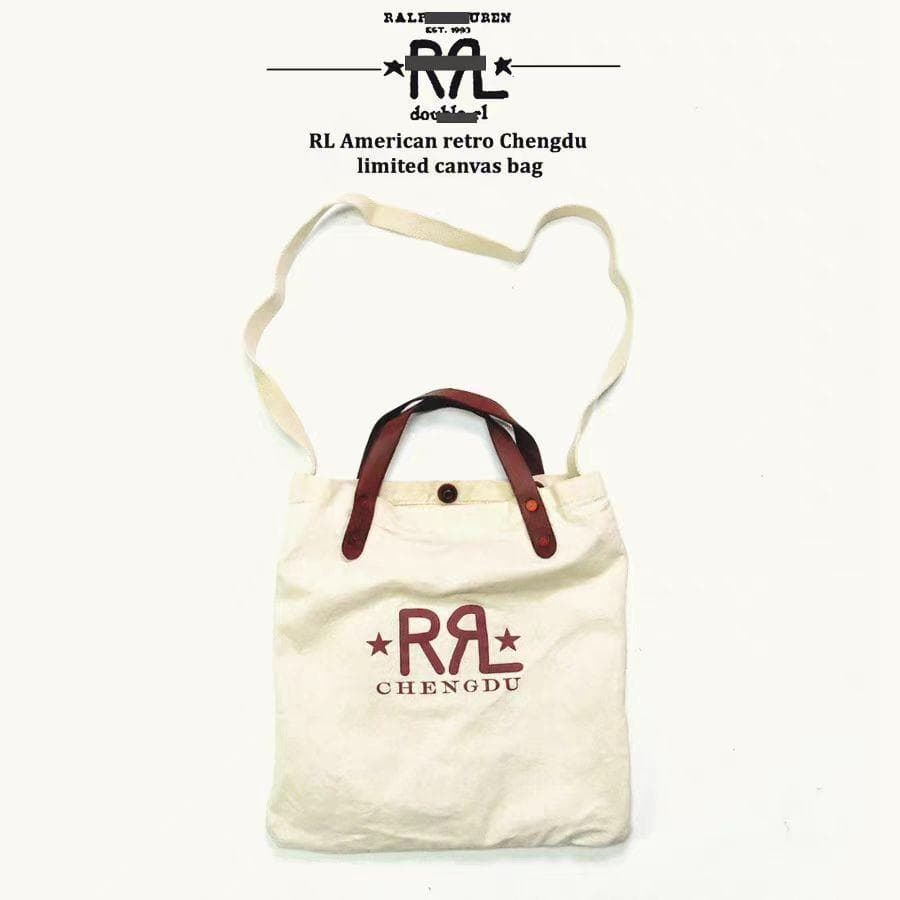 RRL ダブルアールエル ロゴ入り キャンバス レザーハンドル 2WAY