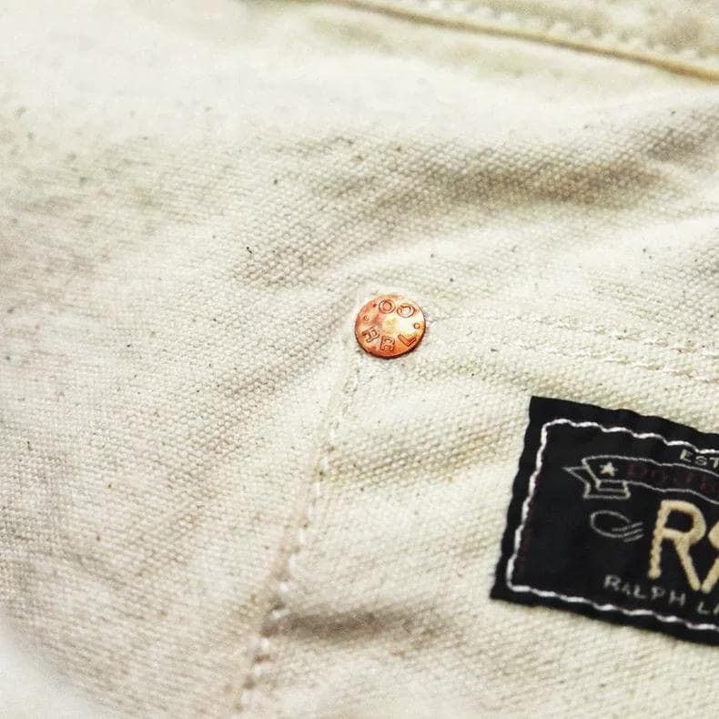 RRL ダブルアールエル ロゴ入り キャンバス レザーハンドル 2WAY