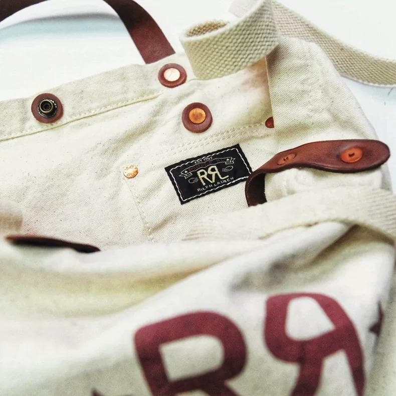 RRL ダブルアールエル ロゴ入り キャンバス レザーハンドル 2WAY