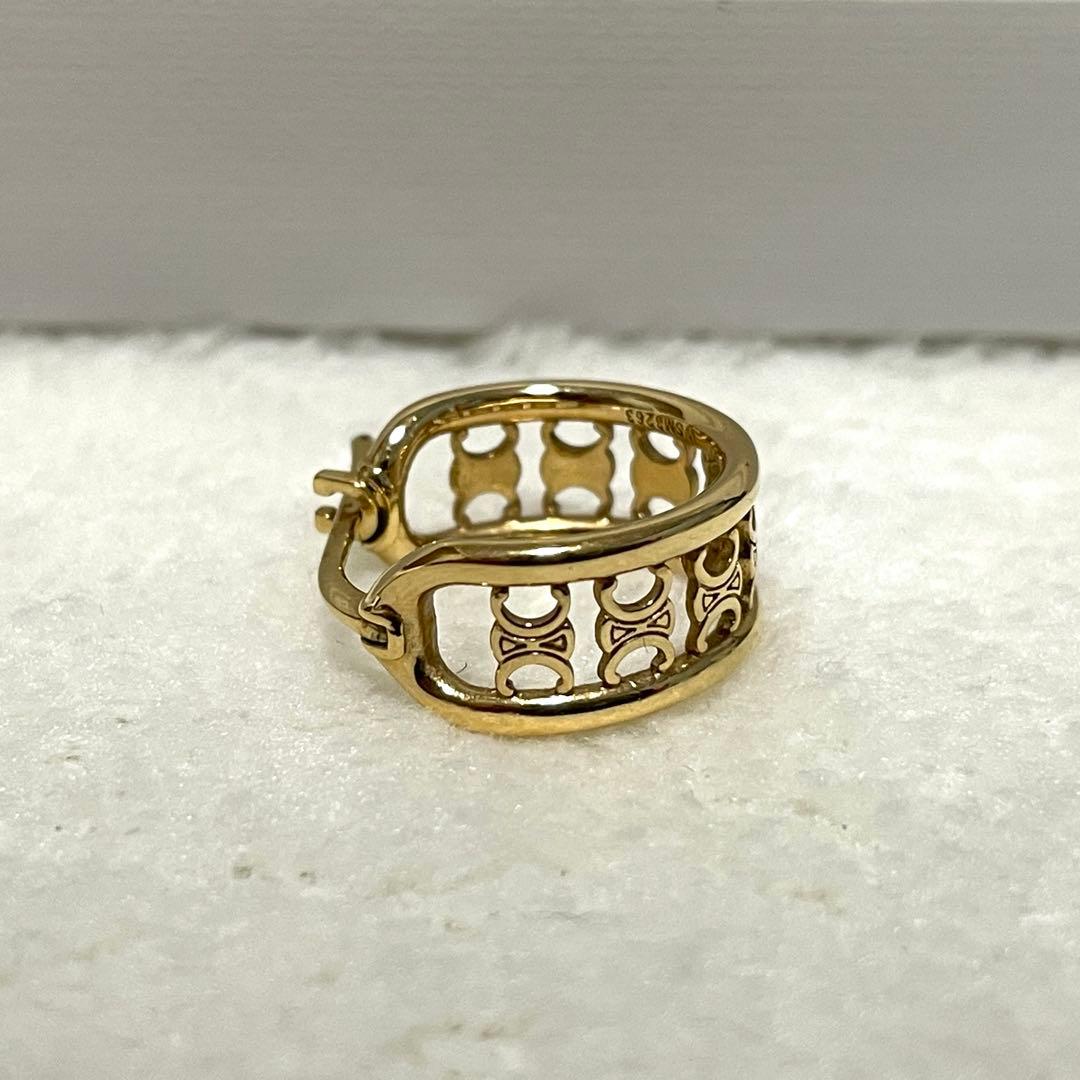 CELINE セリーヌ ピアス 片耳用 ゴールド マルチフープ トリオンフ