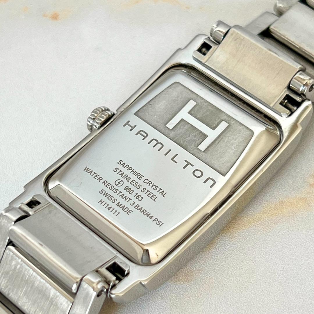 hoo.【稼働品】HAMILTON アードモア 4Pダイヤ シェル文字盤