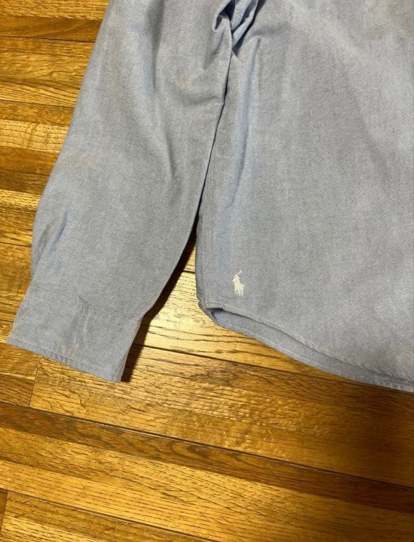 中古ロンハーマン　別注ラルフローレン長袖シャツ　L ブルー