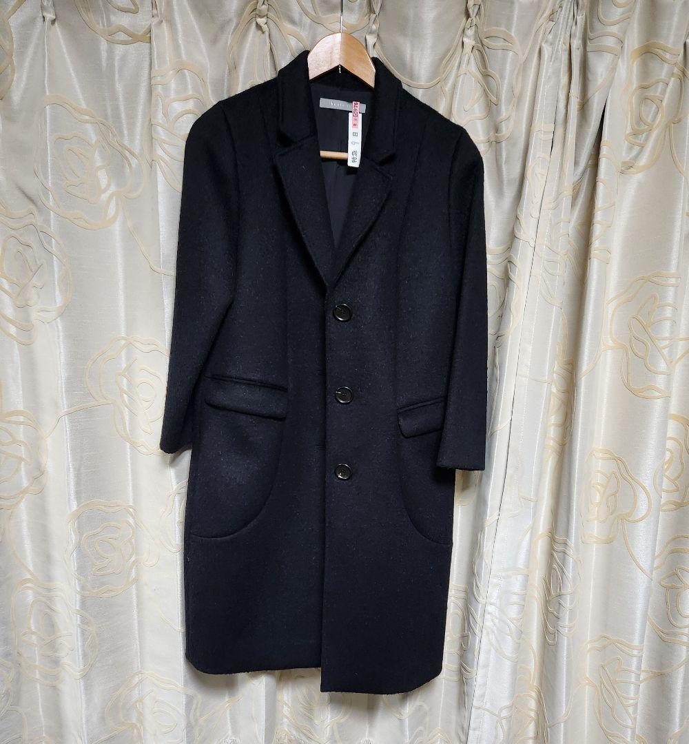 theory luxe 黒 チェスターコート M