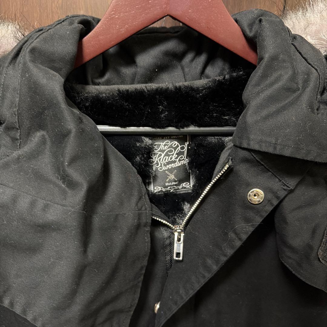 【ソードアートオンライン】キリトモデル　ファー付き黒モッズコート