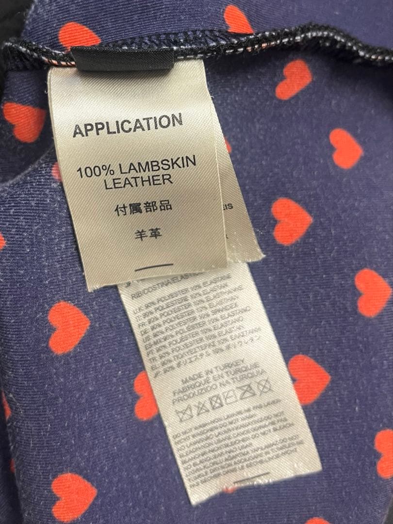 DIESEL ブラック スタジャン ジャケット 裏地ハート