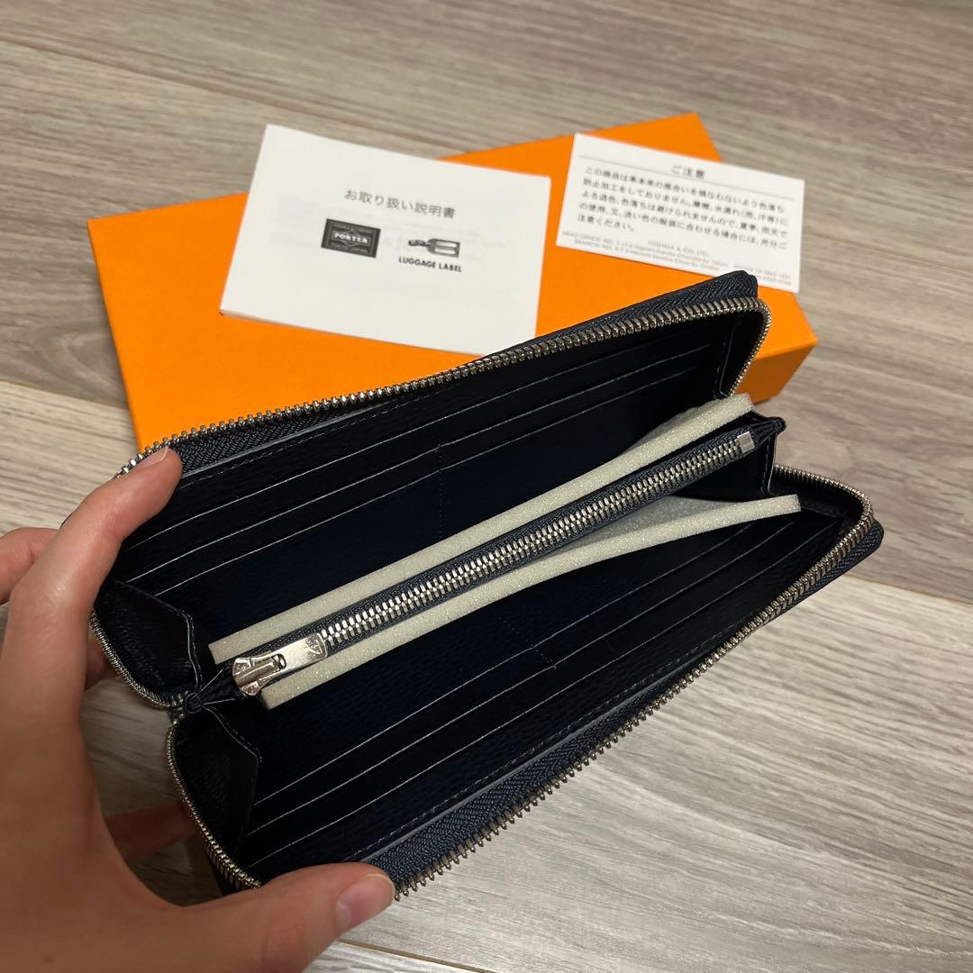 PORTER GLAZE ブラックレザー長財布