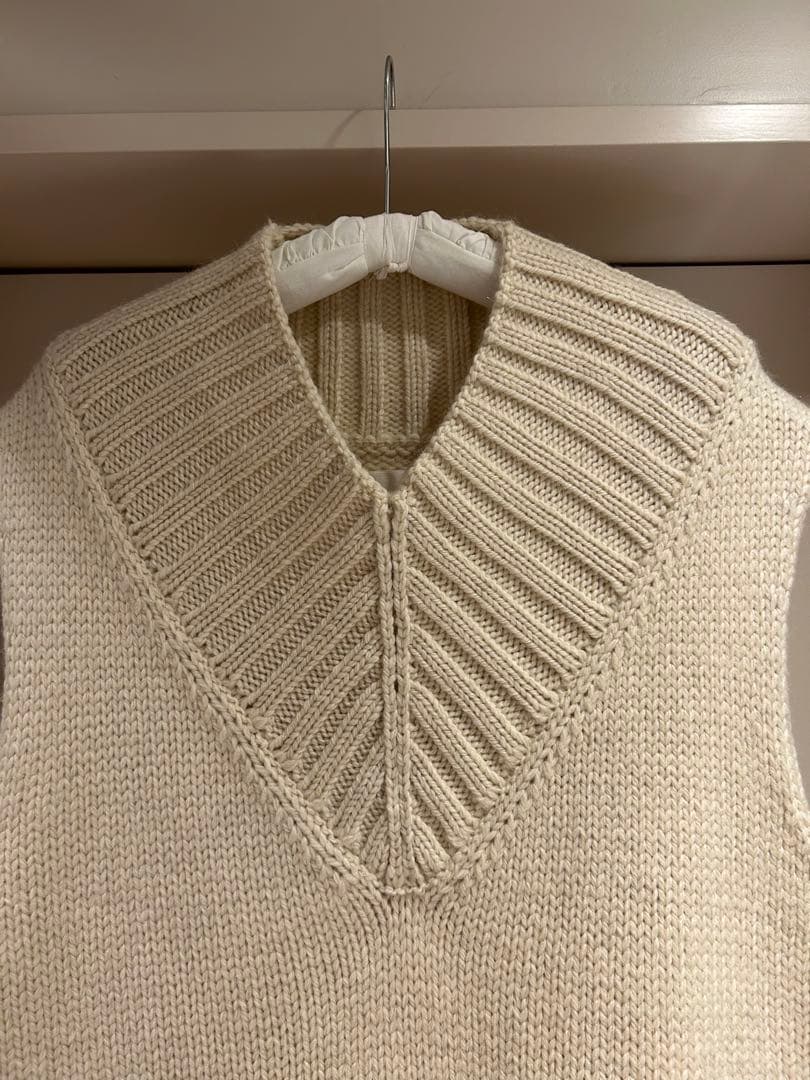 JIL SANDER ジルサンダー ベスト 50 Ｖネック モヘア