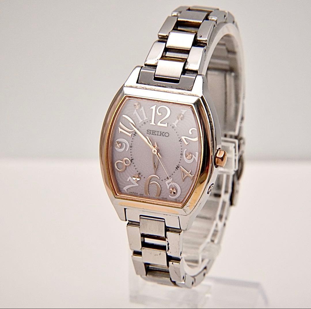 【回路検査済】SEIKO セイコー ルキア 電波ソーラー レディース ピンク