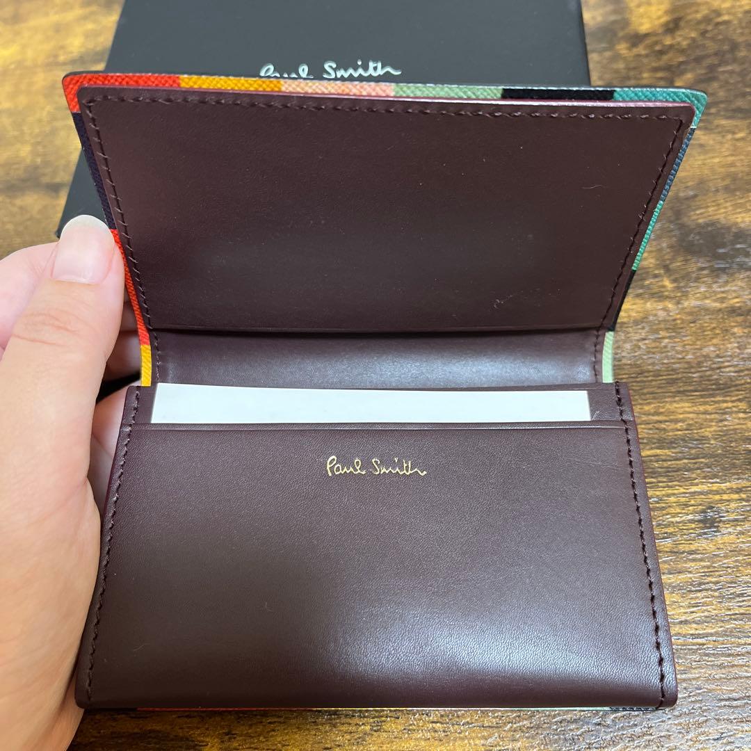 【新品未使用⠀】Paul Smith 名刺入れ ブラウン レザー 箱付き