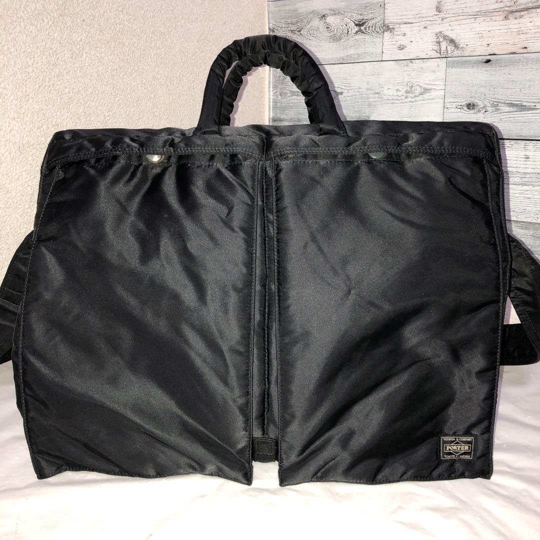 美品✨人気 ポータータンカー ヘルメットバッグ メッセンジャー A4可 ブラック