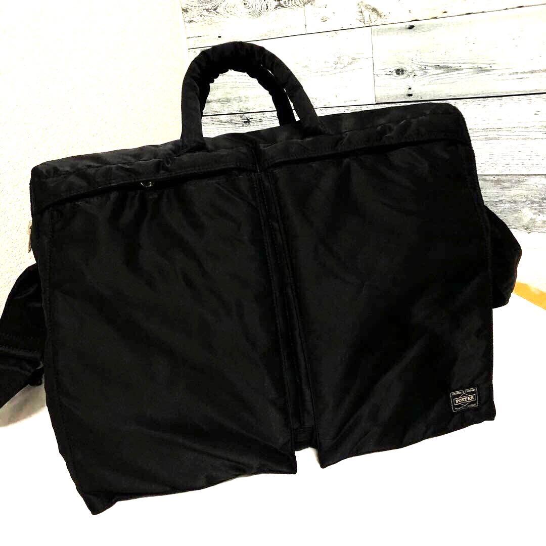美品✨人気 ポータータンカー ヘルメットバッグ メッセンジャー A4可 ブラック