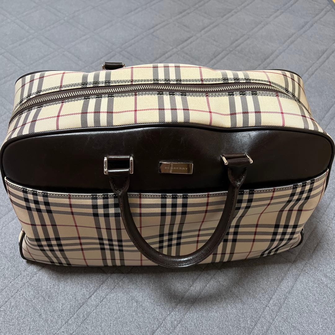 BURBERRY チェック柄 ボストンバッグ