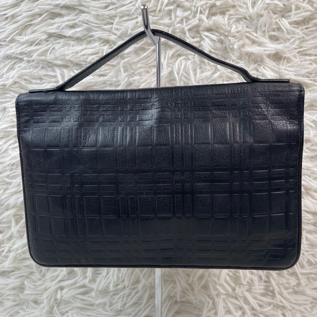 美品✨BURBERRY トラベルケース クラッチバッグ 小銭入 札入 長財布 黒
