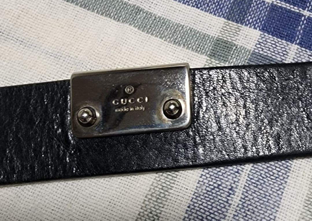 GUCCI　黒レザーベルト