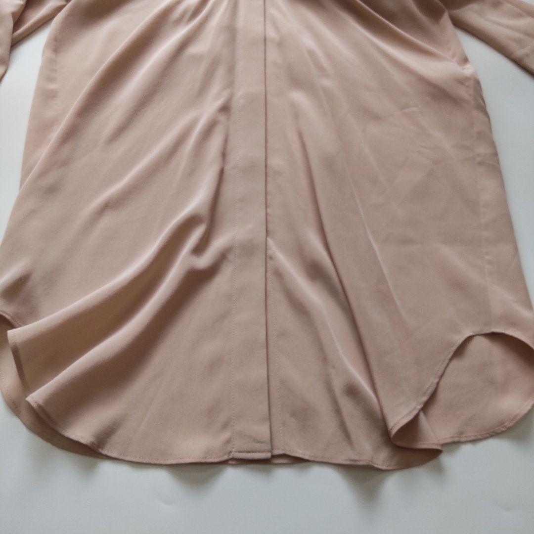 美品 PATOU パトゥ シルク ドレープ ブラウス シャツ ピンク 長袖 36