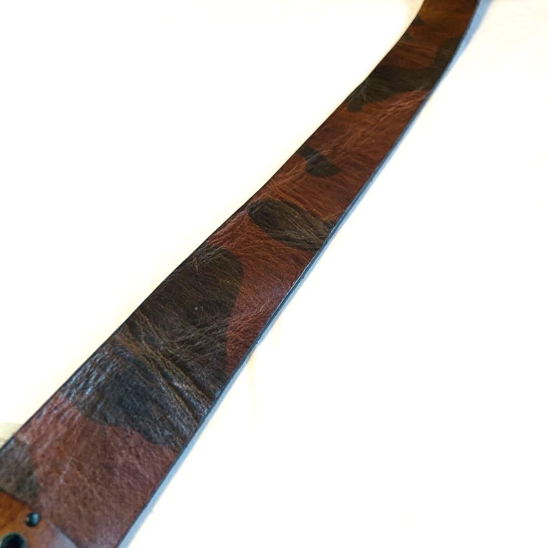 DIESEL 牛革 スカルバックル レザーベルト イタリア製 カウレザー ドクロ