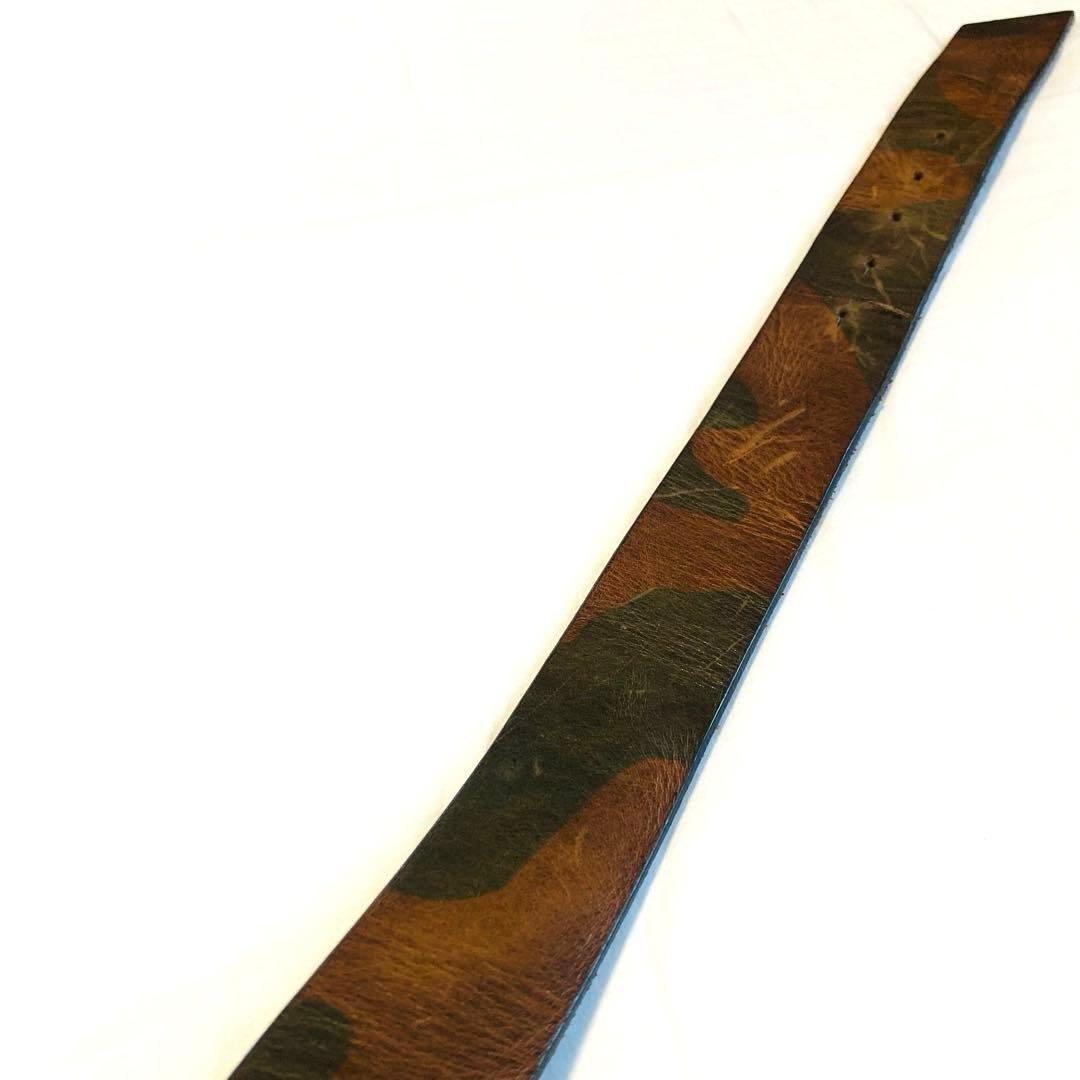 DIESEL 牛革 スカルバックル レザーベルト イタリア製 カウレザー ドクロ