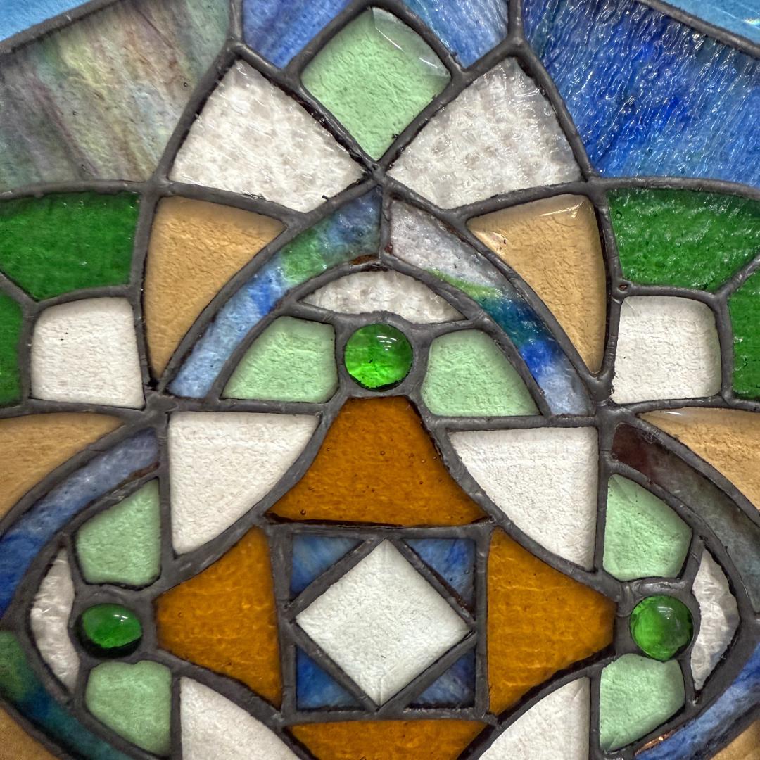フォロー割【USED品 】欧州 アンテーク ステンドグラス　ハンドメイド