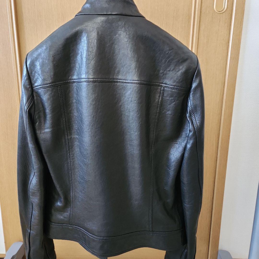 mofusand 。GUCCI ブラックレザー シングルライダース