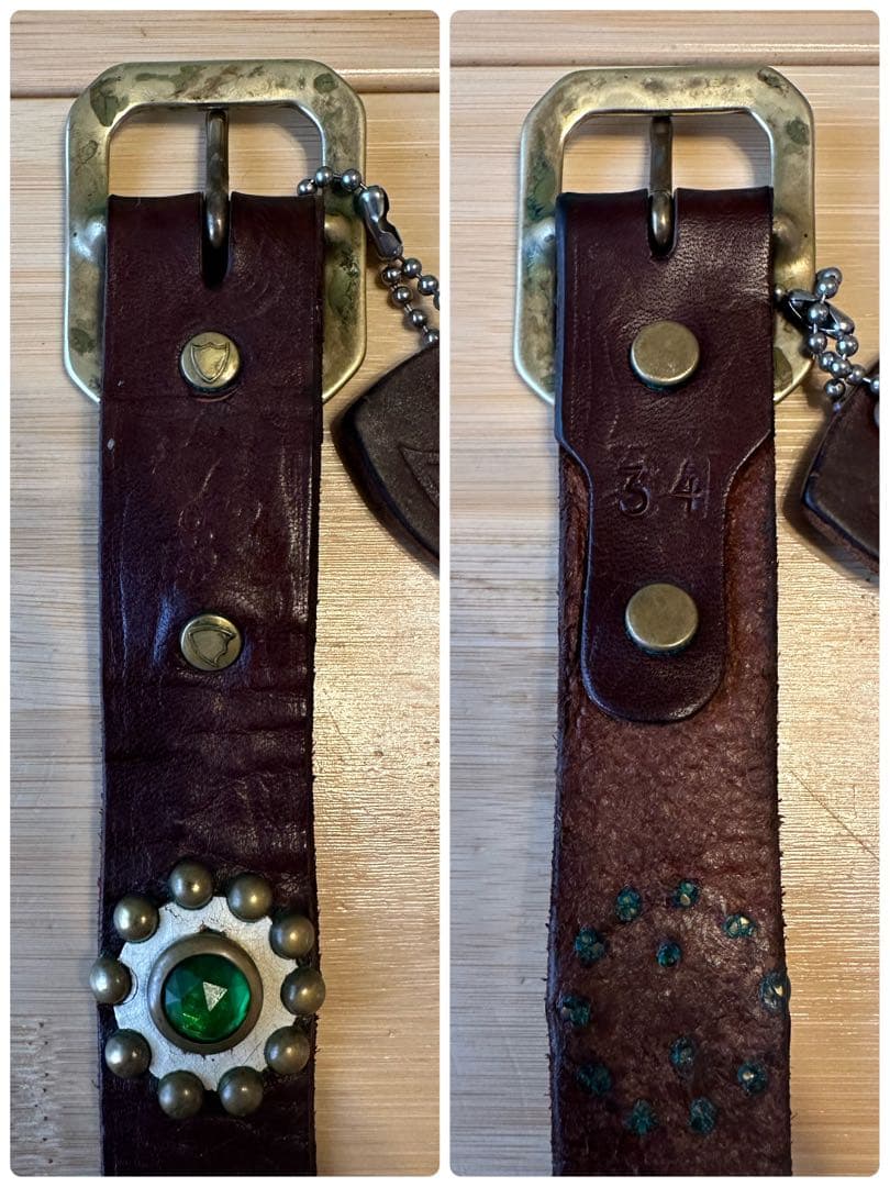 creamsoda 　⭐️HTC⭐️マルチカラーストーン⭐️ブラウンレザー⭐️34