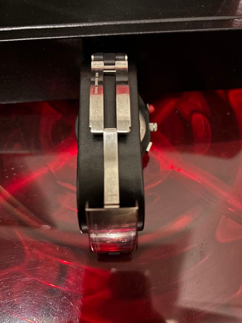 ディオールオム シフルルージュ クロノグラフ ブラック自動巻き 腕時計