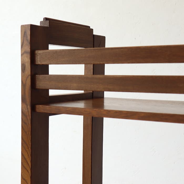 アンティーク 上下分割 本棚 書棚 無垢材 収納棚 古家具 ラック