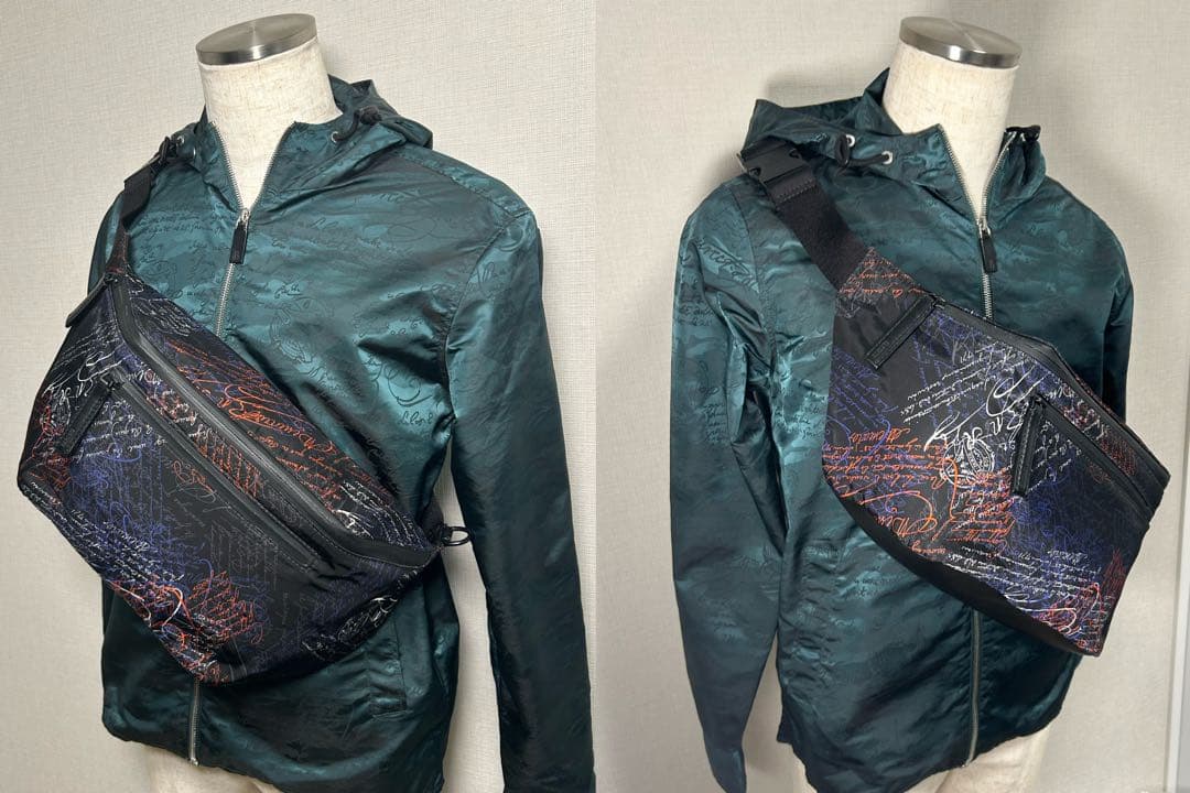 19SS限定　約36万円　美品　Berluti ボディバッグ　スクリット カリグ