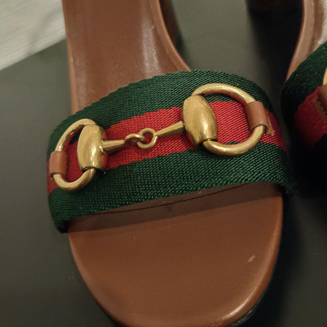 GUCCI グッチ サンダル シェリーライン ホースビット 37.5