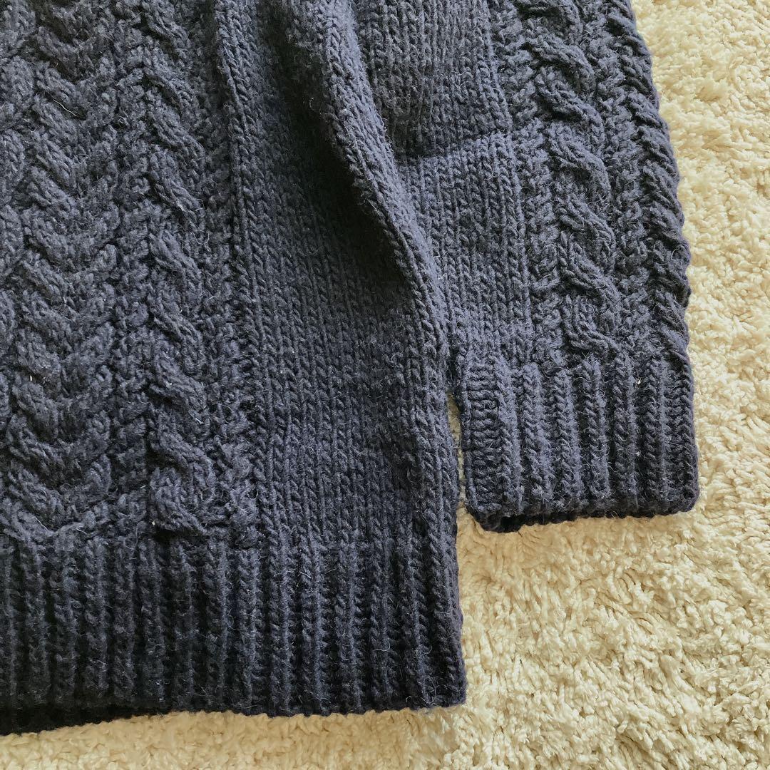 【美品】かぐれ ニット セーター ペルー アラン柄 クルーネック ゆったり