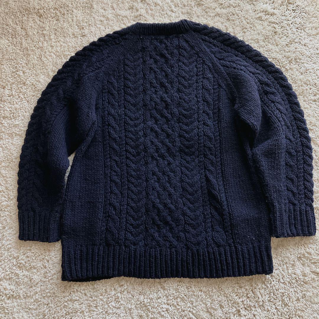 【美品】かぐれ ニット セーター ペルー アラン柄 クルーネック ゆったり