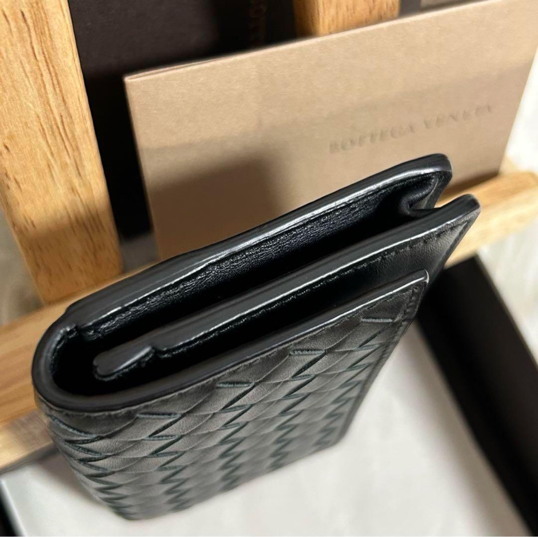 ボッテガヴェネタ イントレチャート 名刺入れ カードケース ブラック レザー