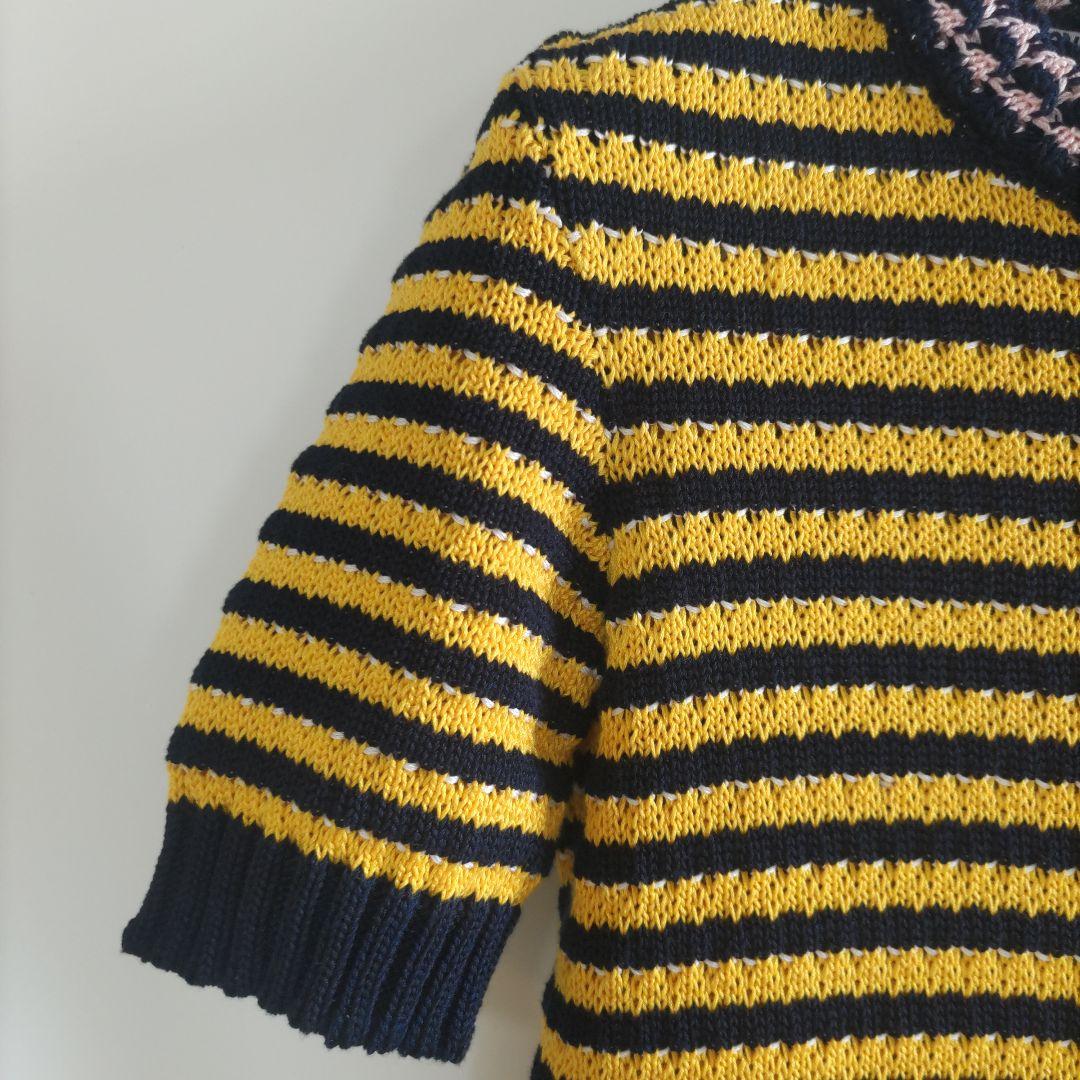 MIU MIU 　ミュウミュウ　ニットワンピース　半袖　ボーダー　ストライプ