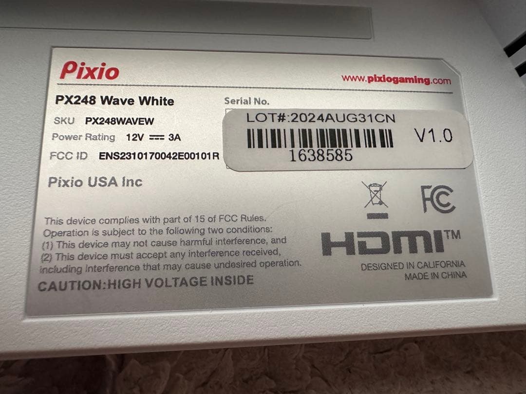 PIXIOPX248 Wave ゲーミングモニター 23.8インチ 200Hz