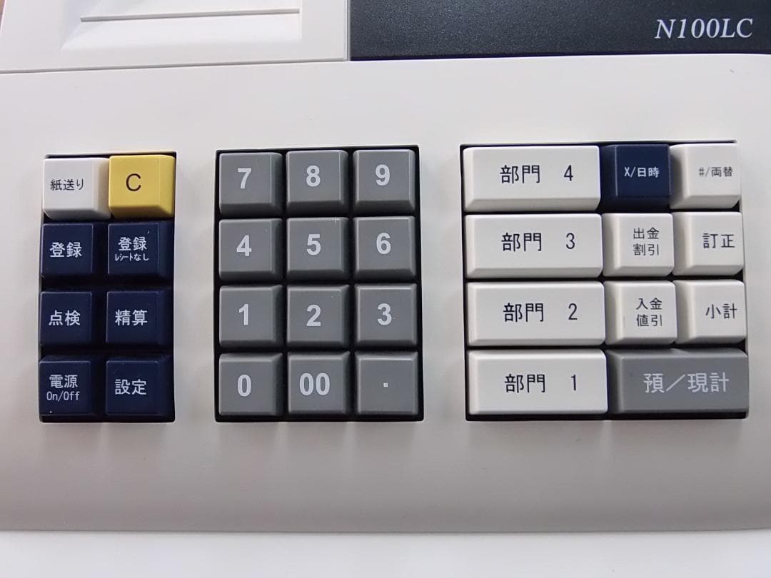 325簡単レジ　クローバー電子　100LC　レジスター 4部門