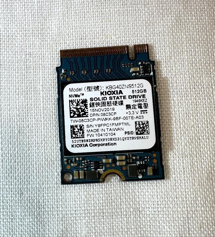 内蔵型SSD KIOXIA 512GB NVMe SSD