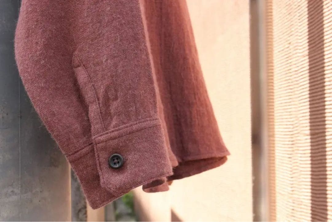 トップス Evan Kinori TWO POCKET SHIRT LINEN WOOL