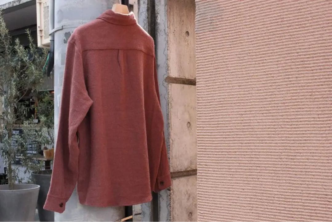 トップス Evan Kinori TWO POCKET SHIRT LINEN WOOL