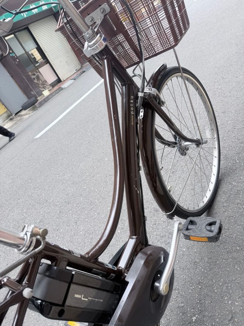 大阪府　ブリヂストン　 電動アシスト自転車 ブラウン　26インチ