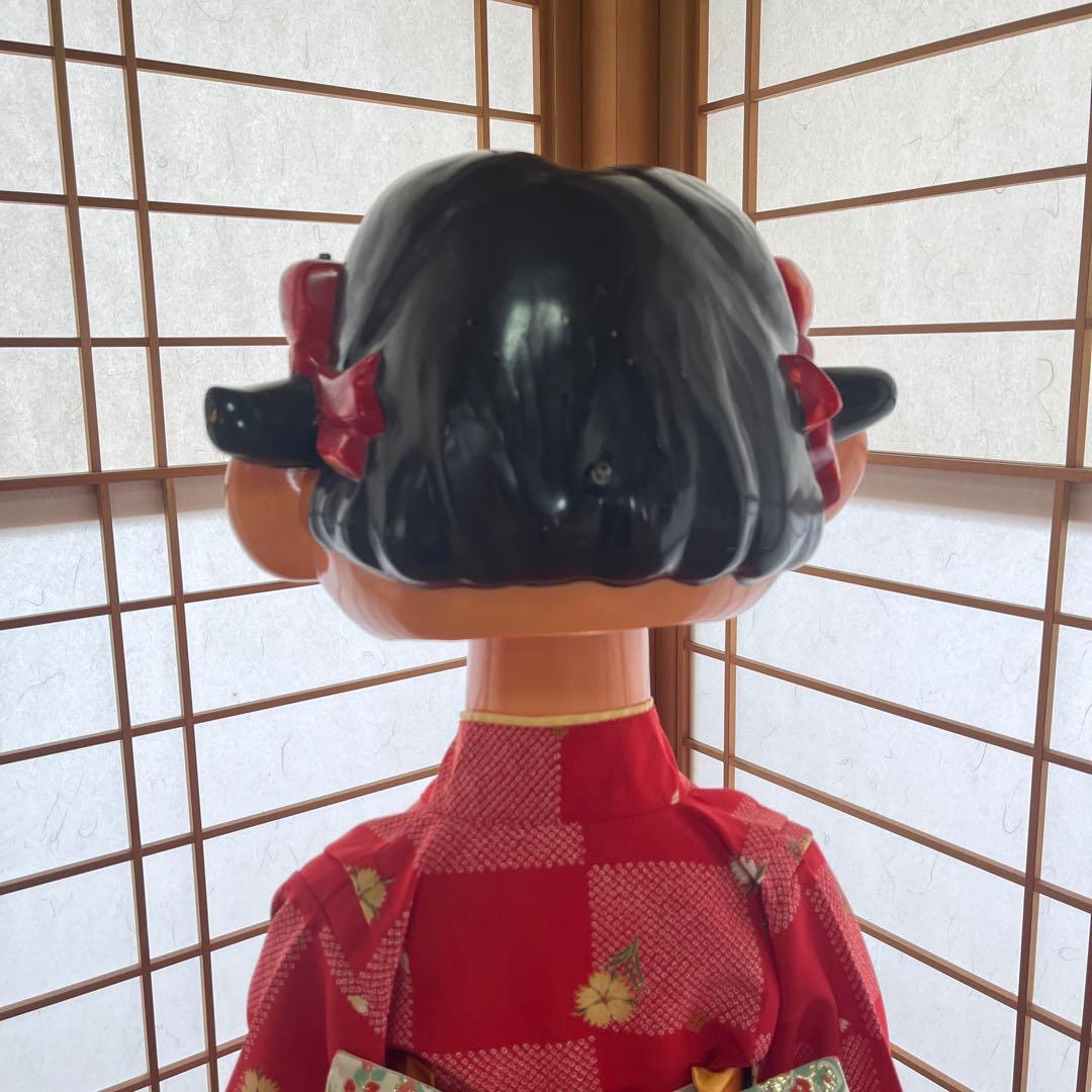 不二家 ペコちゃん 店頭用人形 等身大 着物姿 シリアルナンバー入り 非売品