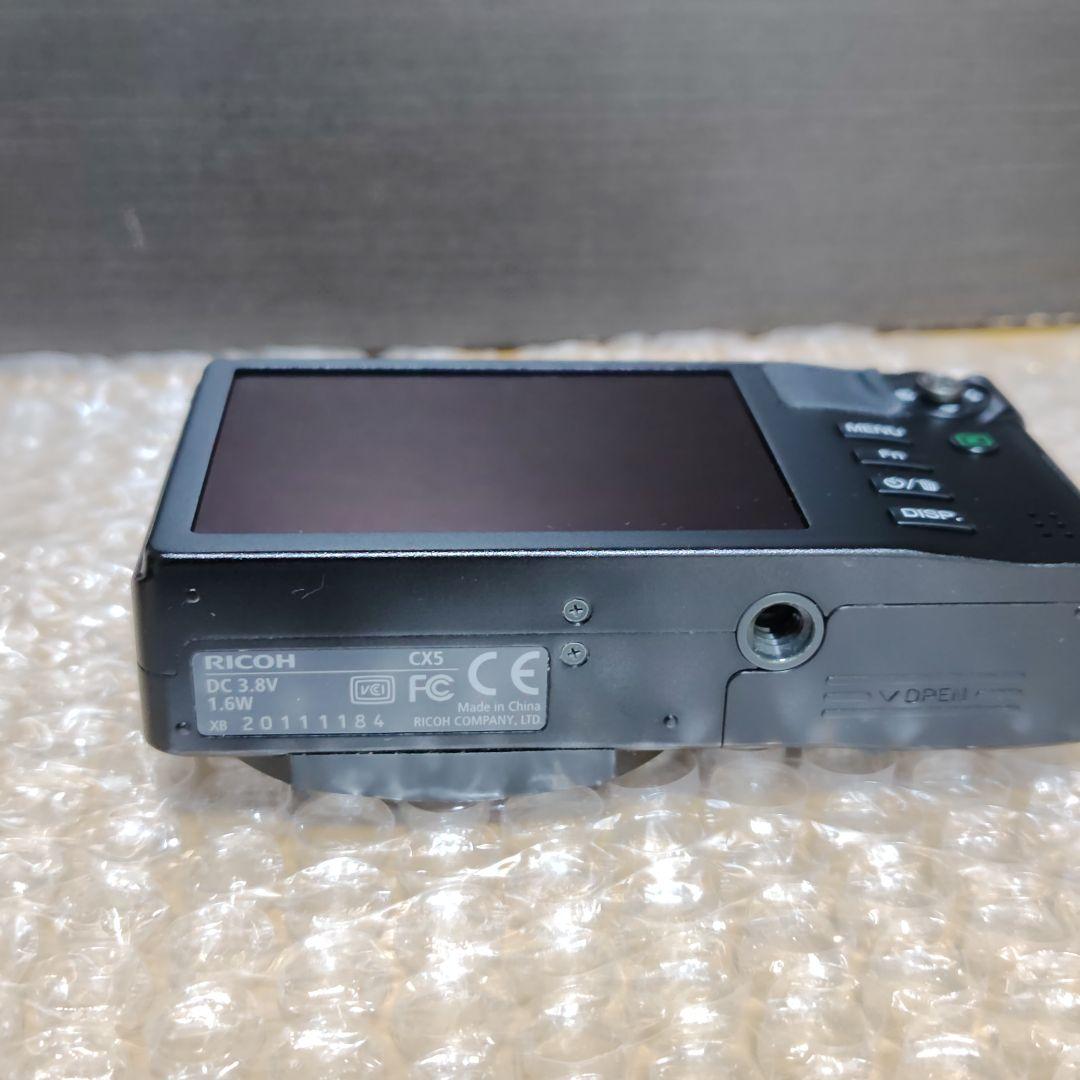 【美品 動作確認済】リコー CX5 オールドコンデジ ブラック 外箱 説明書