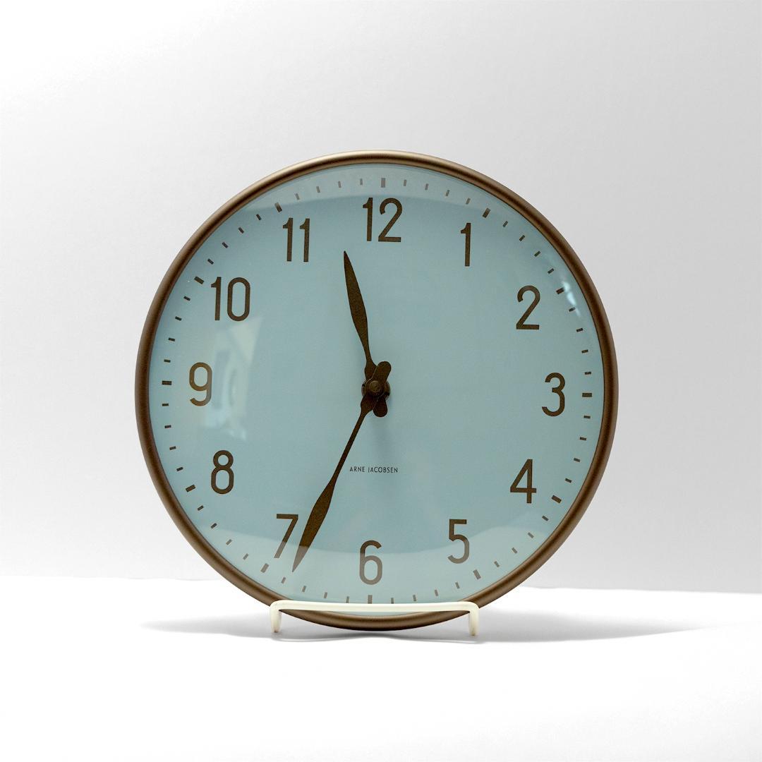 インテリア時計 ARNE JACOBSEN CLOCK STATION  BLUE