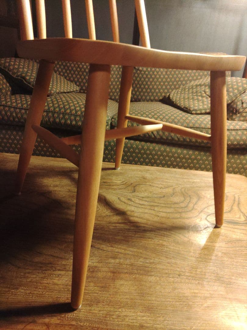 希少　いまだ　北欧　無垢　椅子　ウィンザーチェア　ヴィンテージ　伝統工芸