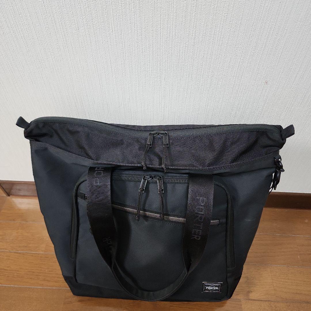 ポーター フロント トートバッグ L ブラック PORTER FRONT