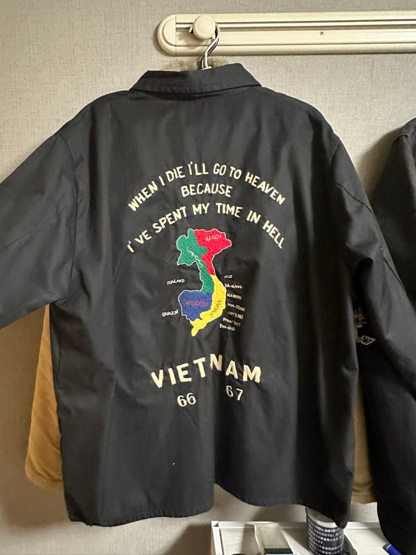 ベトナム戦争 スカジャン 黒 TAILOR