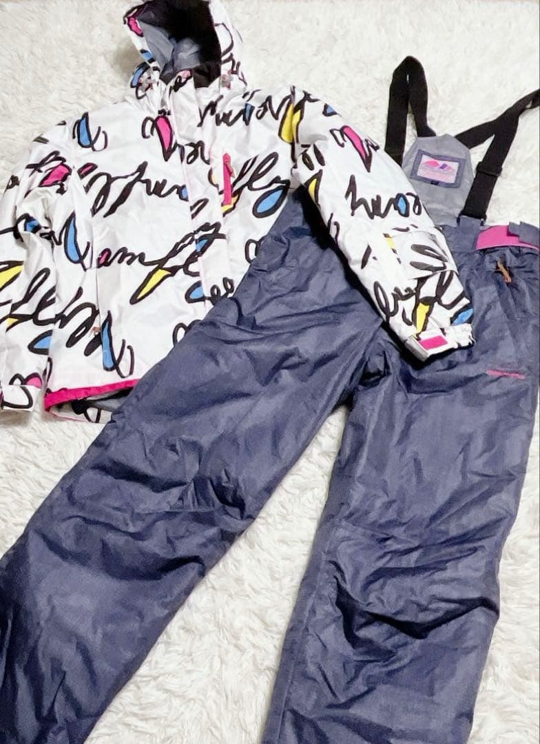 D*a様 美品！スキーウェア スノボウェア 上下セット マルチカラーLサイズ