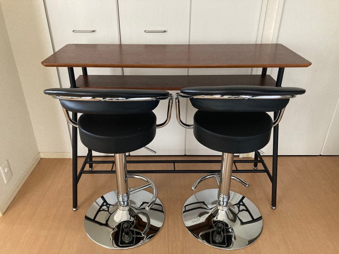 ニトリ　カウンターチェア　黒　2脚セット