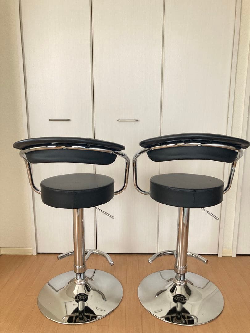 ニトリ　カウンターチェア　黒　2脚セット