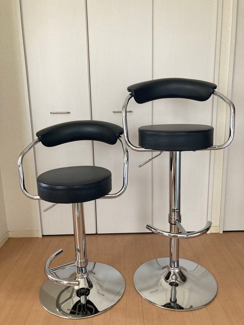 ニトリ　カウンターチェア　黒　2脚セット