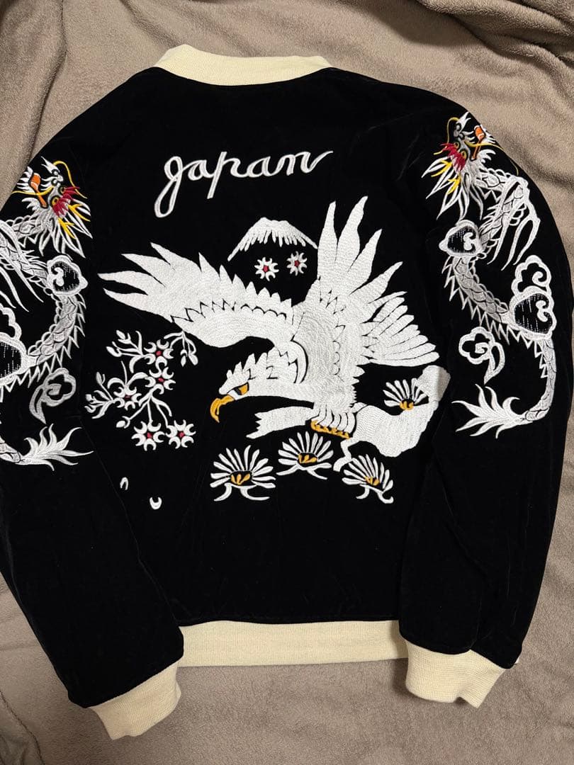 未使用近 ２面用 別珍 BILLVAN 鷲龍 日本限定スカジャン サテン 美品