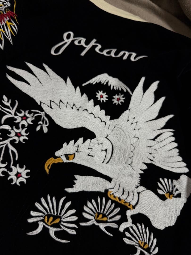 未使用近 ２面用 別珍 BILLVAN 鷲龍 日本限定スカジャン サテン 美品